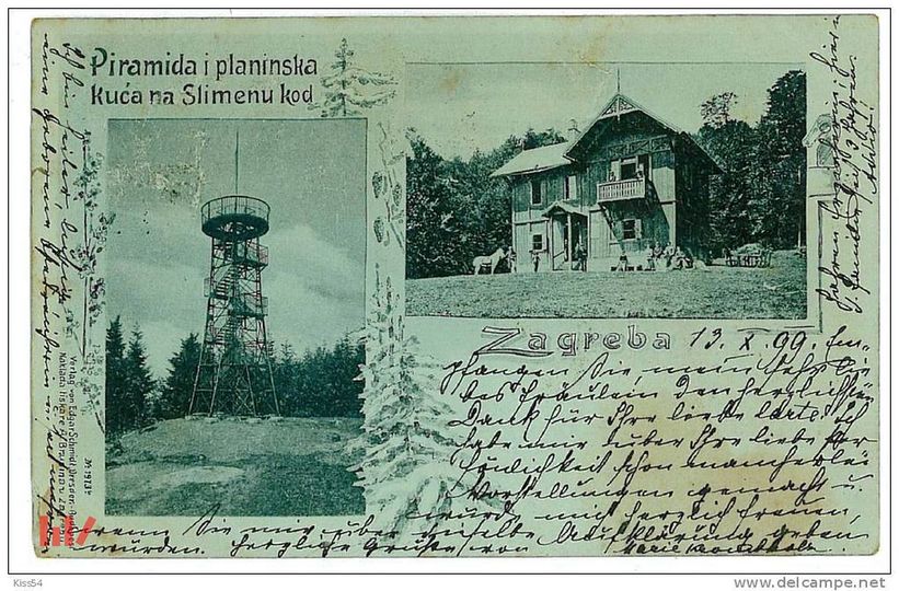 Sljeme. Razglednica 1899. godine